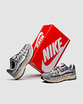 Чоловічі кросівки Nike P-6000 Flat Pewter mint Взуття Найк П-6000 сірі з зеленим шкіра текстиль демісезонні, фото 3