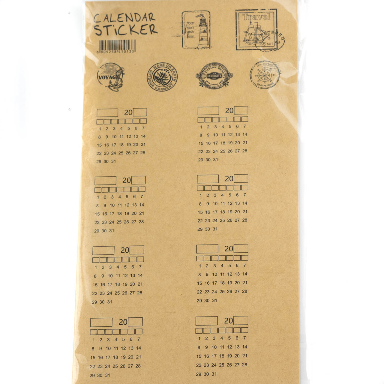 Наклейки "Стікери календар" 2 листа NKL122, фото 1