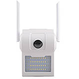 Настінна камера відеоспостереження з ліхтарем вулична водонепроникна Wi-Fi з вбудованим мікрофоном динаміком, фото 2