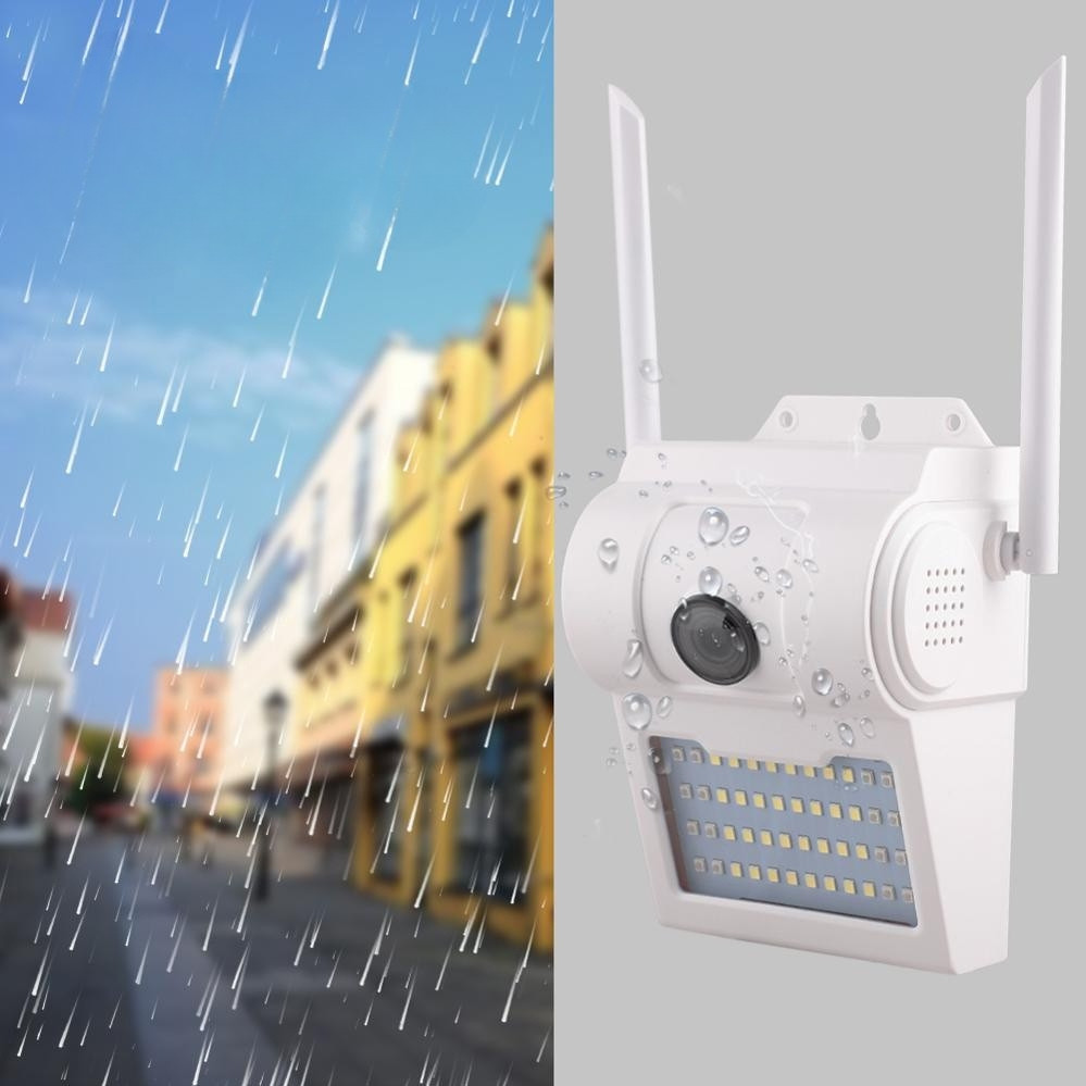 Настінна камера відеоспостереження з ліхтарем вулична водонепроникна Wi-Fi з вбудованим мікрофоном динаміком, фото 1