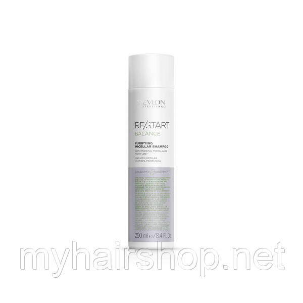 Шампунь міцелярний для жирної шкіри голови REVLON professional RESTART BALANCE Purifying 250 мл