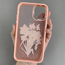 Чохол для iPhone 11 персиковий матовий чохол із принтом нарцисів на телефон айфон 11 q07l, фото 2