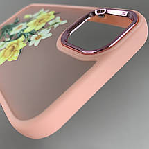 Чохол для iPhone 11 персиковий матовий чохол із принтом нарцисів на телефон айфон 11 q07l, фото 5
