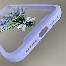 Чохол для iPhone 11 прозорий чохол із принтом лаванди з бузковою рамкою на телефон айфон 11 q07h, фото 3