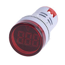 Вольтметр AC 60-500V вбудований, червоний, круглий (AD16-22DSV(C1), Hord)