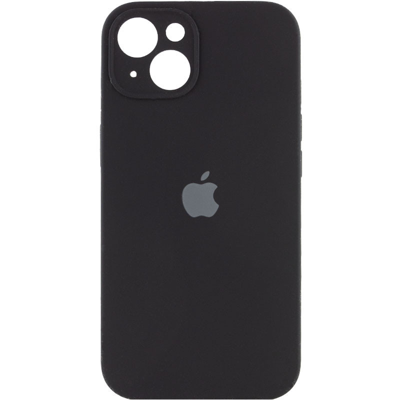 Силіконовий чохол для iPhone 14 - Full Camera з мікрофіброю (Лого), Black