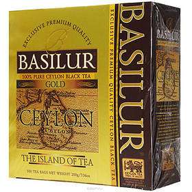 Чорний чай Basilur Чайний острів Золотий пакетований 100х2г