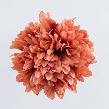 Штучна терракотова хризантема, діаметр 16 см, висота 7 см. Штучна хризантема для декору.