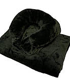 Плюшевий набір: чохол, плед і подушка ''Підкова'' на кушетку для масажу, колір: бутилочний, смарагдовий, фото 4