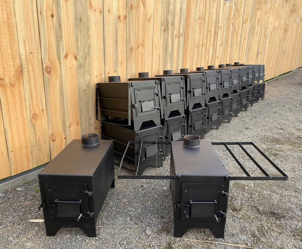 Буржуйка ОПТ: піч варильною поверхнею, у квартиру, теплицю, гараж, будинок до 50м2, фото 1