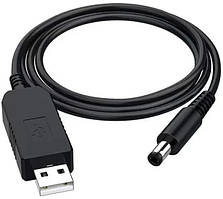 USB кабель шнур перехідник для Wi-Fi роутера 5V на 9V (DC 5,5х2,1мм) від павербанка
