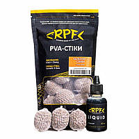 Готові ПВА-стики RPF "Sport" (10шт. х 20г) + Ліквід 50мл - Кальмар+Слива
