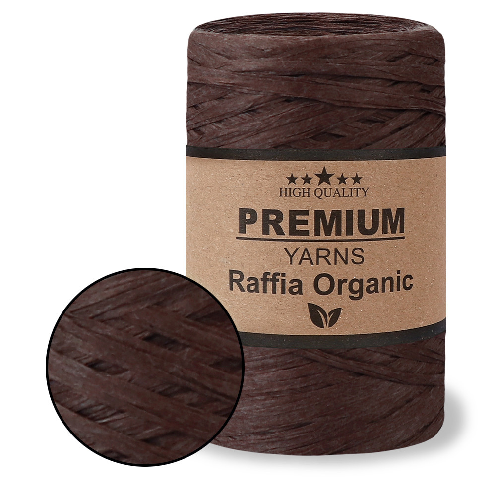 Premium Yarn Raffia Organic, Червоне дерево №22, пряжа рафія для в'язання капелюхів і сумок, фото 1