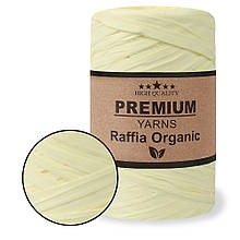 Premium Yarn Raffia Organic, Молоко №24, пряжа рафія для в'язання капелюхів і сумок
