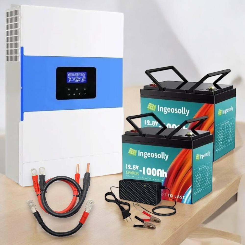 Комплект резервного живлення акумулятор LiFePO4 200Ah + інвертор 3,5 кВт для будинку, квартири