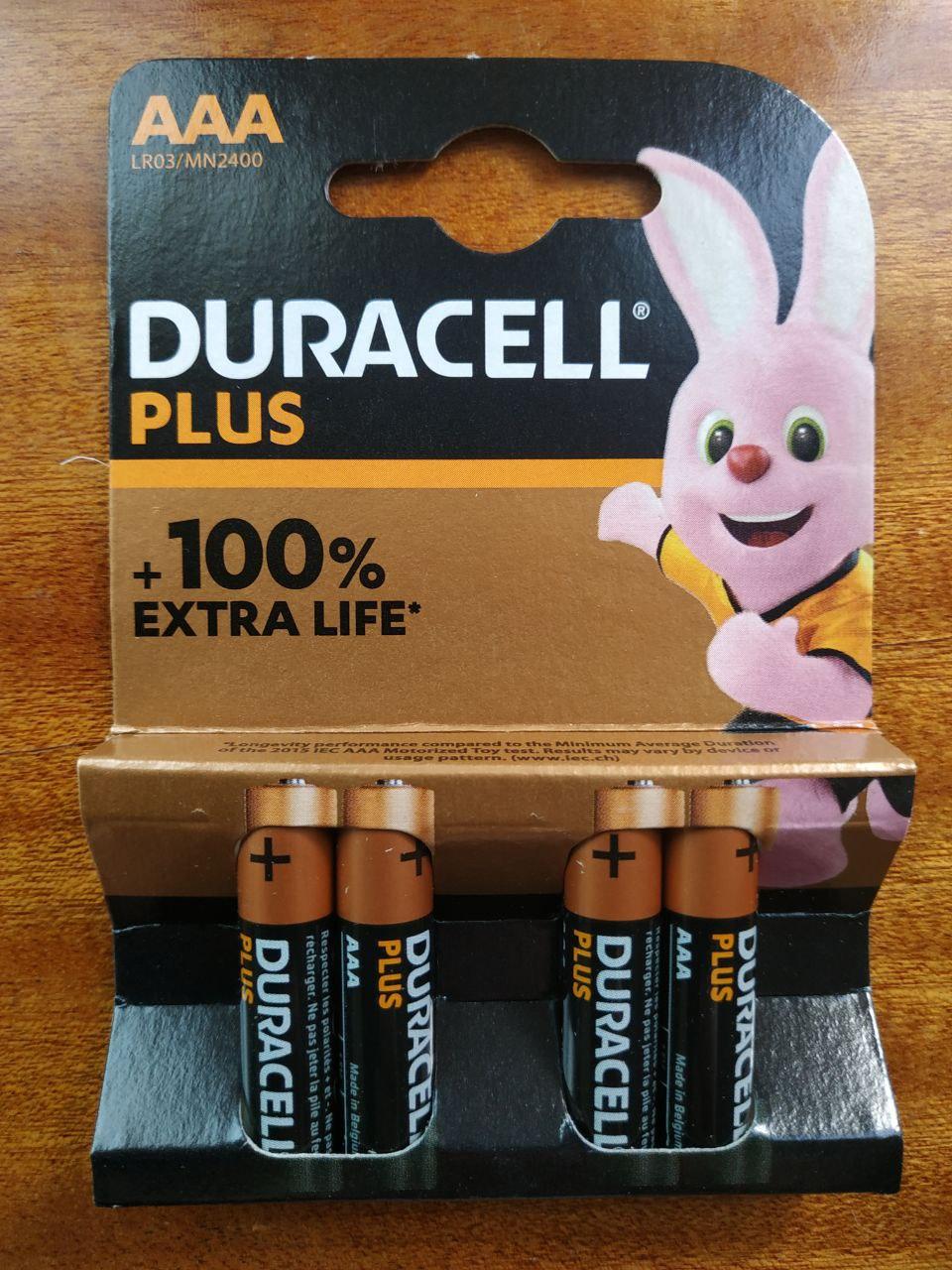 Батарейка лужна DURACELL Alkaline LR03 AAA Blister 4шт ( ціна за 1 шт )