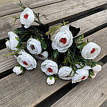 Штучні квіти Букет півонії камелія, лютики, рананкулюс 30 см світлий, фото 4