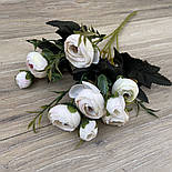 Штучні квіти Букет півонії камелія, лютики, рананкулюс 30 см світлий, фото 3