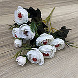 Штучні квіти Букет півонії камелія, лютики, рананкулюс 30 см світлий, фото 2