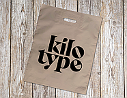 Пакети поліетиленові щільні 40х50 до 10 кг 110 mkm білі та бежеві Пакети банан з логотипом, фото 7