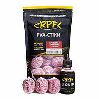 Готові ПВА-стики RPF "Classic" (10шт. х 20г) + Ліквід 50мл - Креветка+Полуниця