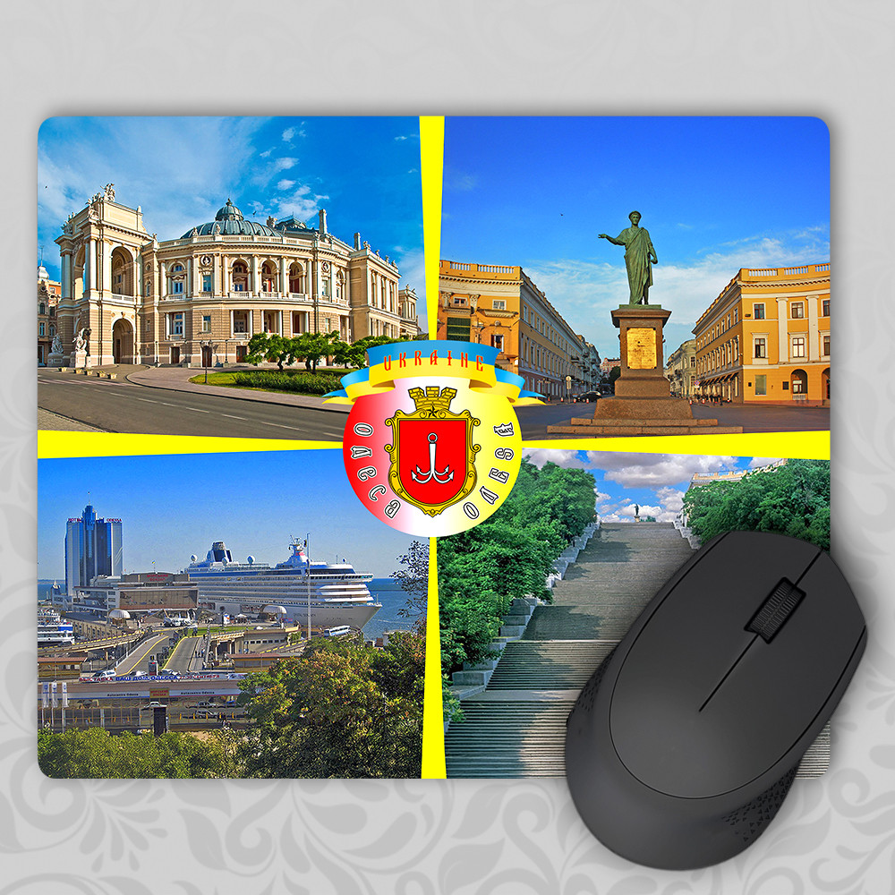 Килимок для миші 195х235 мм Одеса Колаж, фото 1