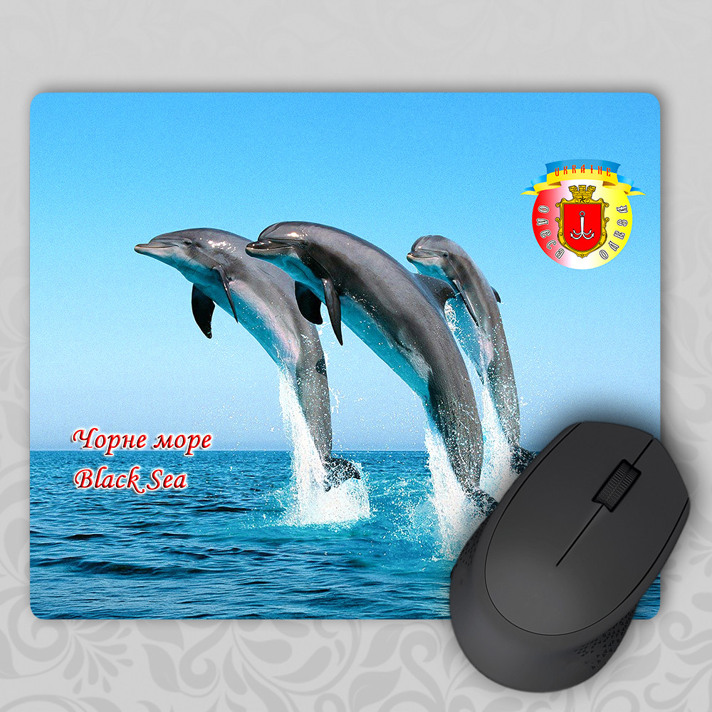 Килимок для миші 195х235 мм Одеса Дельфіни, фото 1