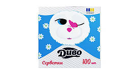 Серветки 24*24 по 100шт.білі 1-шар. Диво (44)