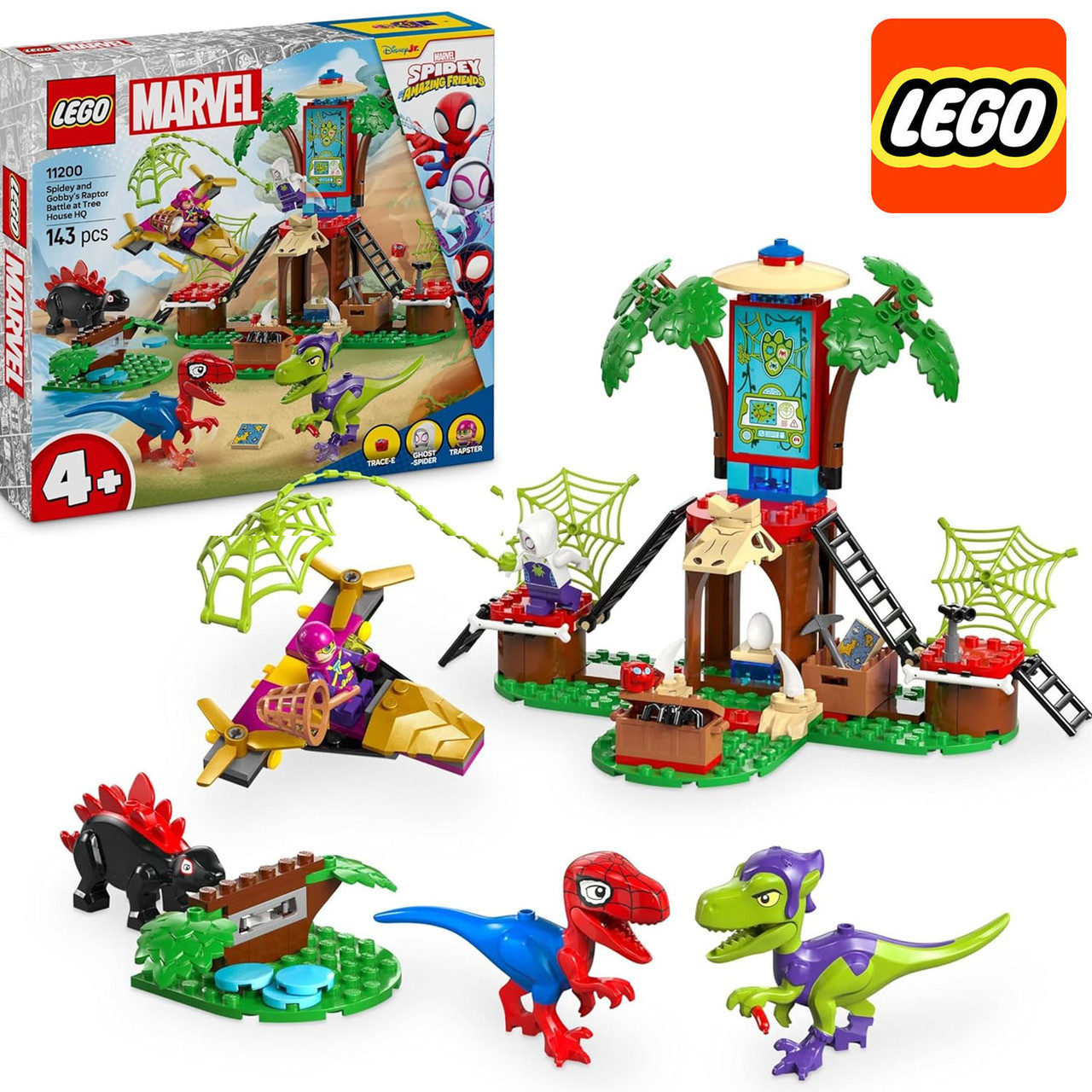 Конструктор Лего Супер Герої Битва рапторів: Спайді та Гоббі на базі Lego Super Heroes 11200