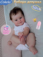 Кукла реборн силиконовая 50см водонепроницаемая Reborn можно купать реалистичные куклы с набором одежды