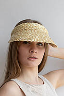 Солом'яний козирок від сонця на голову