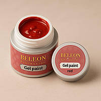 Гелева фарба BELEON Gel Point для дизайну нігтів (малюнків, стемпінг дизайну)7 грам (Red)