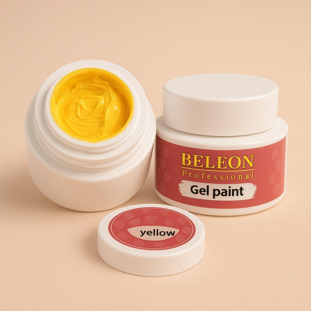 Гелева фарба BELEON Gel Point для дизайну нігтів (малюнків, стемпінг дизайну)7 грам (Yellow)
