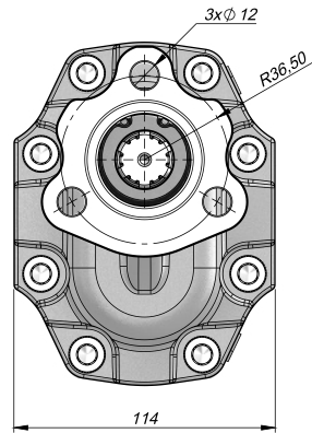 розміри гідронасосів UNI EHASS