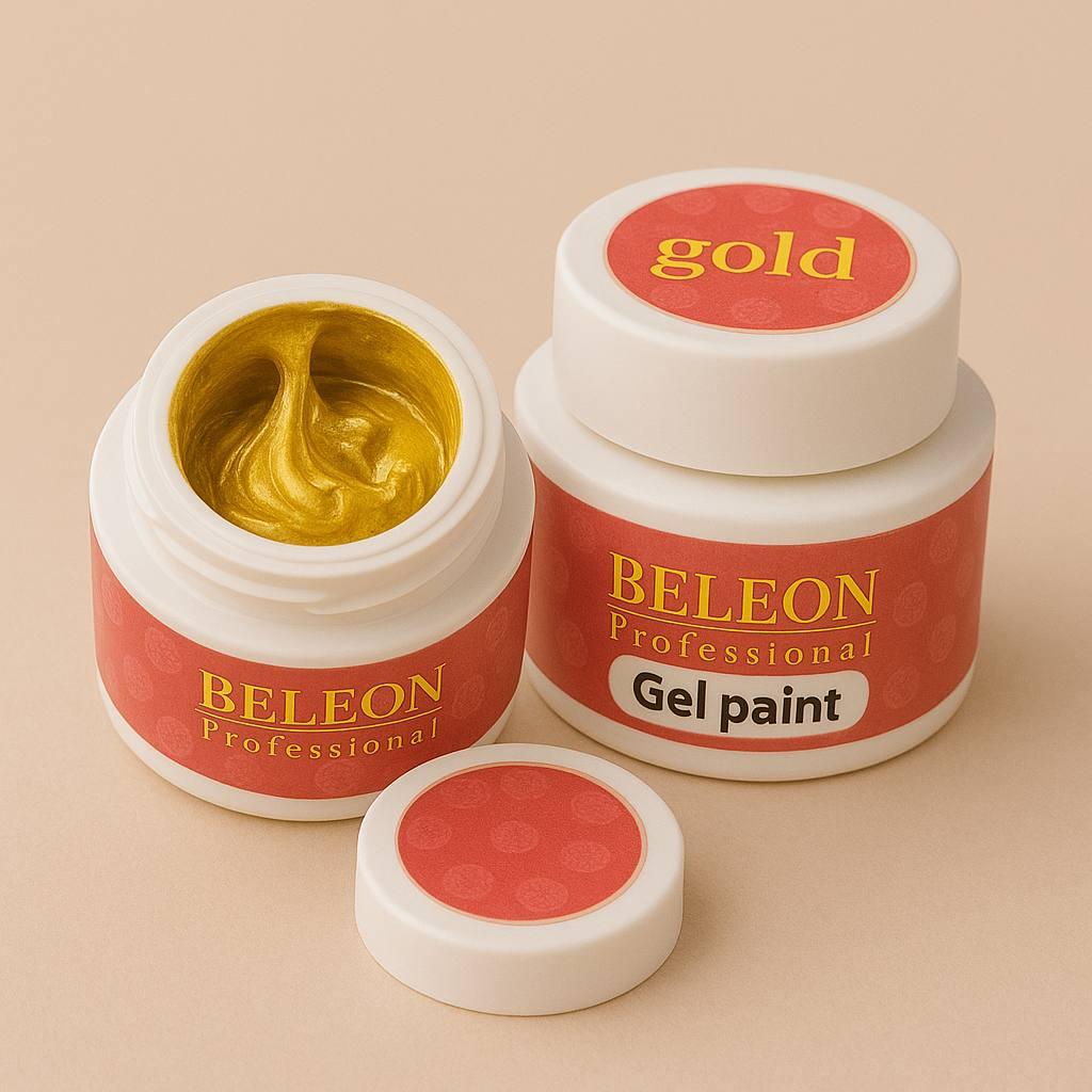 Гелева фарба BELEON Gel Point для дизайну нігтів (малюнків, стемпінг дизайну)7 грам (Gold)