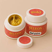 Гелева фарба BELEON Gel Point для дизайну нігтів (малюнків, стемпінг дизайну)7 грам (Gold)