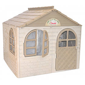 Дитячий пластиковий будиночок Doloni (02550/m02eco) 129х129х120 см. Кавовий