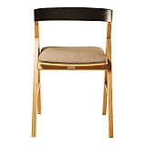 Стілець Sova натуральний / чорний / Admiral 3, фото 2