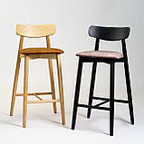 Стілець напівбарний Dan чорний, фото 5