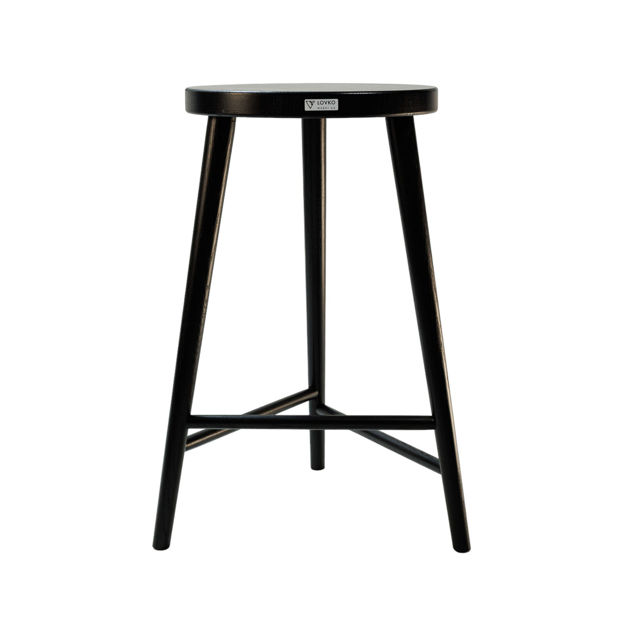 Стілець напівбарний №3 чорний, фото 1