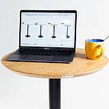 Стіл Soul light d-60 білий метал / дуб ДСП (текстура), фото 2