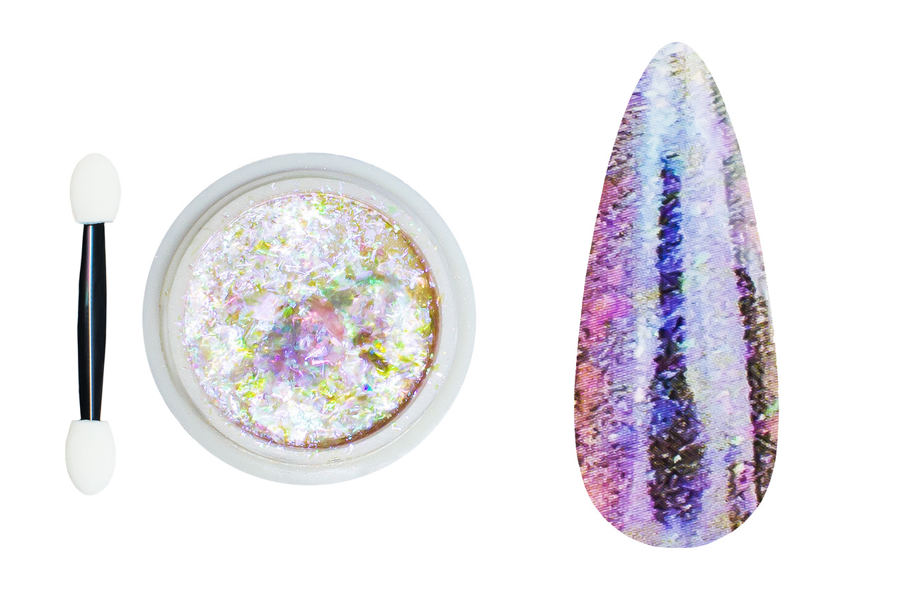 Новинка! Втирка для дизайну нігтів Dream Opal (з пластівцями) №04