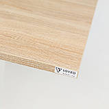 Стіл Tetra light 60 х 60 білий метал / дуб ДСП (текстура), фото 3