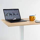 Стіл Tetra light 60 х 60 білий метал / дуб ДСП (текстура), фото 5