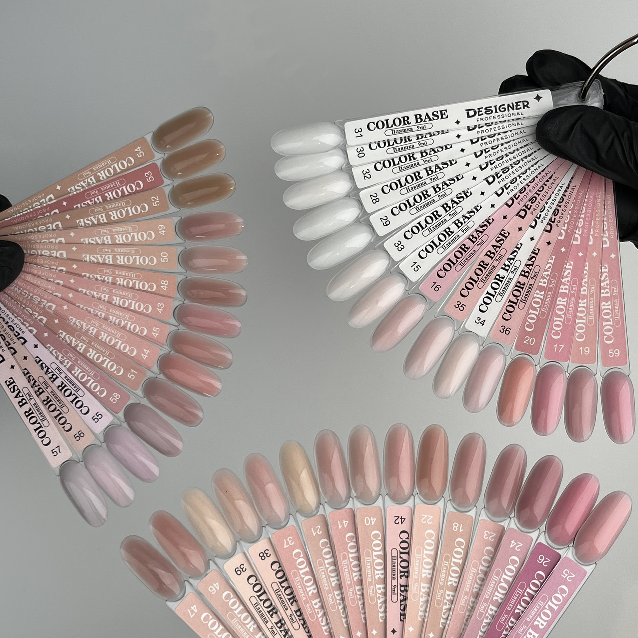 Демонстраційна палітра кольорових баз Color base Дизайнер "Pink-White Latte" Дизайнер