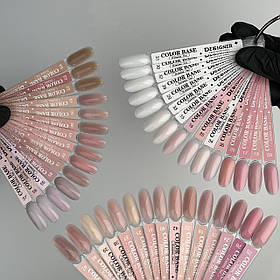 Демонстраційна палітра кольорових баз Color base Дизайнер "Pink-White Latte" Дизайнер