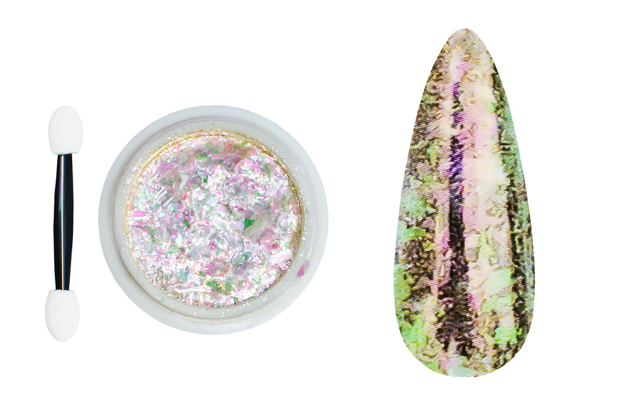 Новинка! Втирка для дизайну нігтів Dream Opal (з пластівцями) №11