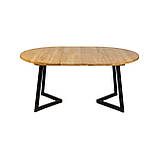 Стіл розкладний Nordic d-120 +50 натуральний дуб, фото 2