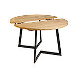 Стіл розкладний Nordic d-120 +50 натуральний дуб, фото 7