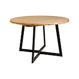 Стіл розкладний Nordic d-120 +50 натуральний дуб, фото 8